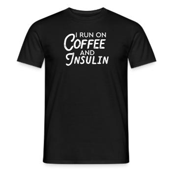 Ich trinke Kaffee und Insulin. Lustiger Diabetes - Männer T-Shirt - Schwarz - Vorne - AI Model Male 178 light (178cm)