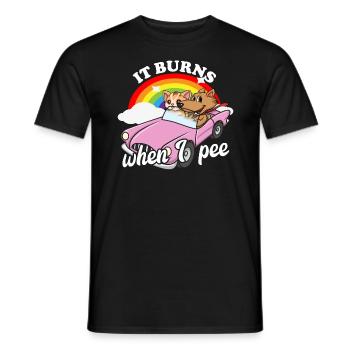 Es brennt, wenn ich pinkle. Lustig, sarkastisch, p - Männer T-Shirt - Schwarz - Vorne - AI Model Male 178 light (178cm)
