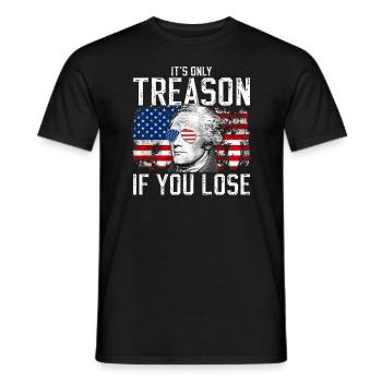 Es ist nur Verrat, wenn man Alexander Hamilton ver - Männer T-Shirt - Schwarz - Vorne - AI Model Male 178 light (178cm)