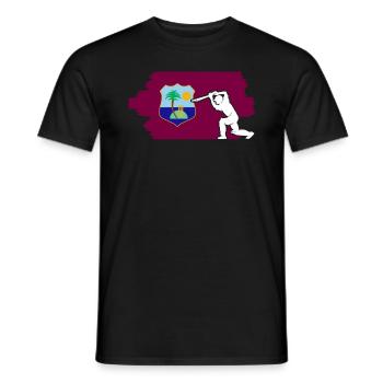 Westindische Flaggen-Cricket-Fans Westindisches Cr - Männer T-Shirt - Schwarz - Vorne - AI Model Male 178 light (178cm)