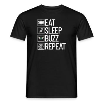 Eat Sleep Buzz Repeat Cicada Reunion Tour Cicada - Männer T-Shirt - Schwarz - Vorne - AI Model Male 178 light (178cm)