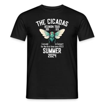 Die Cicadas Reunion Tour Sommer 2024 Damen Herren - Männer T-Shirt - Schwarz - Vorne - AI Model Male 178 light (178cm)