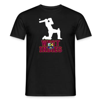 Westindische Flaggen-Cricket-Fans Westindisches Cr - Männer T-Shirt - Schwarz - Vorne - AI Model Male 178 light (178cm)