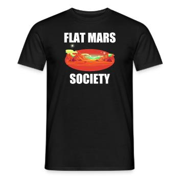 Flat Mars Society Lustige Astronomie der flachen E - Männer T-Shirt - Schwarz - Vorne - AI Model Male 178 light (178cm)