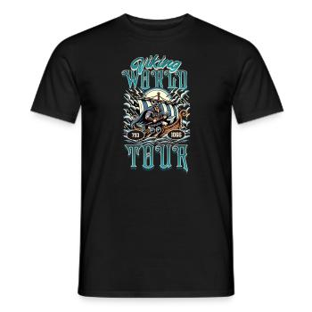 Viking World Tour Stolzes norwegisches Norge - Männer T-Shirt - Schwarz - Vorne - AI Model Male 178 light (178cm)