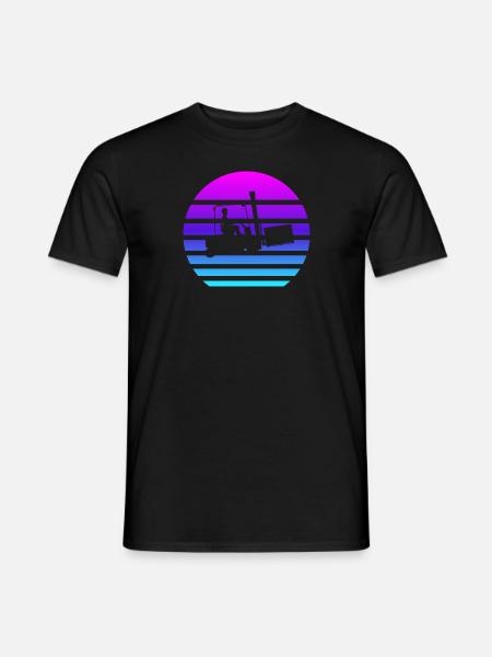 Gabelstaplerfahrer Vaporwave-Gabelstaplerfahrer - Männer T-Shirt - Schwarz