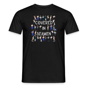 Bedeckt mit Matrosen. Lustige Frauen. Peinlich - Männer T-Shirt - Schwarz - Vorne - AI Model Male 178 light (178cm)