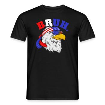 Bruh 4. Juli Eagle Kids Tacky 4. Juli EagleBruh 4. - Männer T-Shirt - Schwarz - Vorne - AI Model Male 178 light (178cm)