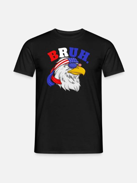 Bruh 4. Juli Eagle Kids Tacky 4. Juli EagleBruh 4. - Männer T-Shirt - Schwarz
