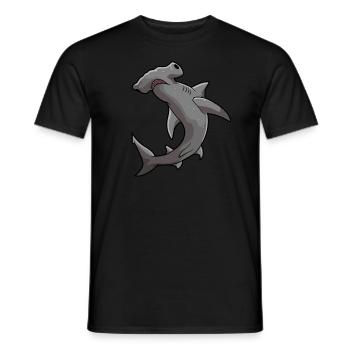 Hammerhai Kinder Mädchen Jungen Hammerhai - Männer T-Shirt - Schwarz - Vorne - AI Model Male 178 light (178cm)
