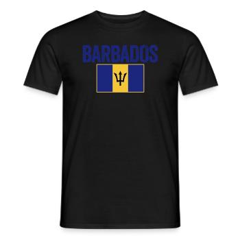 Barbados-Flagge, stolze Barbadier, patriotischer B - Männer T-Shirt - Schwarz - Vorne - AI Model Male 178 light (178cm)