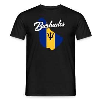 Barbados-Karte, Flagge, Barbadier, patriotischer B - Männer T-Shirt - Schwarz - Vorne - AI Model Male 178 light (178cm)