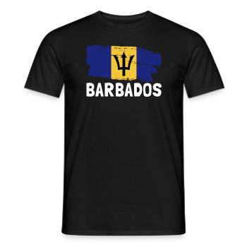 Barbados-Flagge, stolze Barbadier, patriotischer B - Männer T-Shirt - Schwarz - Vorne - AI Model Male 178 light (178cm)