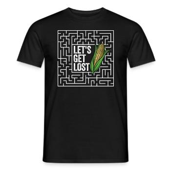 Perdons le labyrinthe de maïs. Drôle Ha - T-shirt homme - noir - Devant - AI Model Male 178 light (178cm)