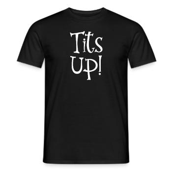 Tits Up Frauen-Empowerment Feministische Frauen-Ti - Männer T-Shirt - Schwarz - Vorne - AI Model Male 178 light (178cm)
