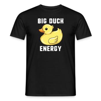 Big Duck Energy Rubber Duckie Funny Duck Hunter - Men's T-Shirt - black - Front - AI Model Male 178 light (178cm)