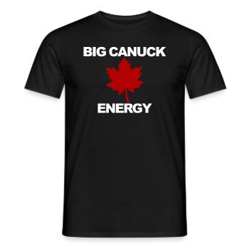 Big Canuck Energy Maple Leaf Proud Canadian K - Men's T-Shirt - black - Front - AI Model Male 178 light (178cm)
