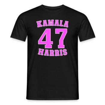Kamala Harris 47 Kamala 2024 Damen Kamala 47 - Männer T-Shirt - Schwarz - Vorne - AI Model Male 178 light (178cm)