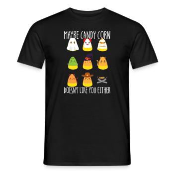 Vielleicht mag dich Candy Corn auch nicht, Candy C - Männer T-Shirt - Schwarz - Vorne - AI Model Male 178 light (178cm)