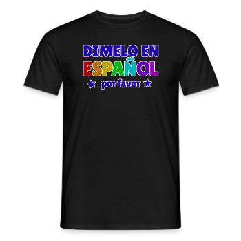 Dimelo En Espanol Por Favor Spanischlehrer - Männer T-Shirt - Schwarz - Vorne - AI Model Male 178 light (178cm)