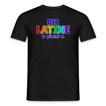 Dic Latine Placet Lateinlehrer - Männer T-Shirt - Schwarz - Vorne - AI Model Male 178 light (178cm)