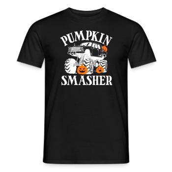 Kürbiszertrümmerer Monster Truck Halloween Monster - Männer T-Shirt - Schwarz - Vorne - AI Model Male 178 light (178cm)
