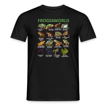 Les grenouilles du monde aiment les grenouilles, l’herpétologie pour - T-shirt homme - noir - Devant - AI Model Male 178 light (178cm)