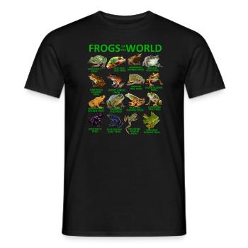 Les grenouilles du monde aiment les grenouilles, l’herpétologie pour - T-shirt homme - noir - Devant - AI Model Male 178 light (178cm)