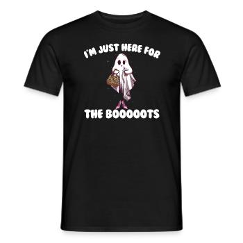Ich bin nur wegen des Booooots-Frauen-Halloweens h - Männer T-Shirt - Schwarz - Vorne - AI Model Male 178 light (178cm)