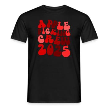 Apple Picking Crew 2025 Orchard Apple Picking Crew - Men's T-Shirt - black - Front - AI Model Male 178 light (178cm)