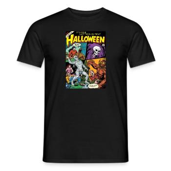 Halloween Comic Horrorfest Vintage Halloween - Men's T-Shirt - black - Front - AI Model Male 178 light (178cm)