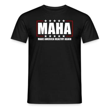 Machen Sie Amerika wieder gesund, MAHA - Männer T-Shirt - Schwarz - Vorne - AI Model Male 178 light (178cm)