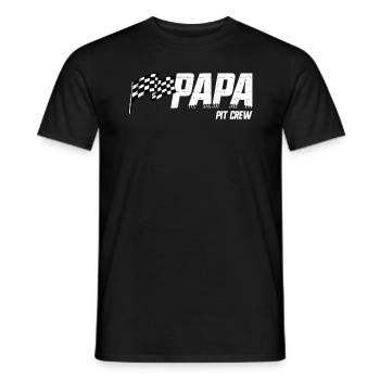 Pit Crew Papa Course Anniversaire Famille Racing Dad - T-shirt homme - noir - Devant - AI Model Male 178 light (178cm)