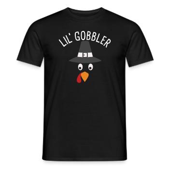 Lil' Gobbler Thanksgiving Garçon Fille Thanksgiv - T-shirt homme - noir - Devant - AI Model Male 178 light (178cm)