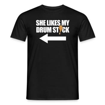 She likes the Thanksgiving of my raunchy men - Men's T-Shirt - black - Front - AI Model Male 178 light (178cm)