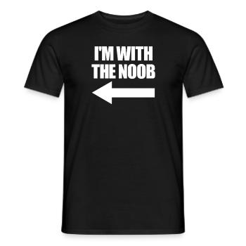 I'm Gamer N with the Noob Arrow Left Video Game - Men's T-Shirt - black - Front - AI Model Male 178 light (178cm)
