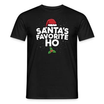 Santa's Favorite Ho Christmas Women's Favorite H - Men's T-Shirt - black - Front - AI Model Male 178 light (178cm)
