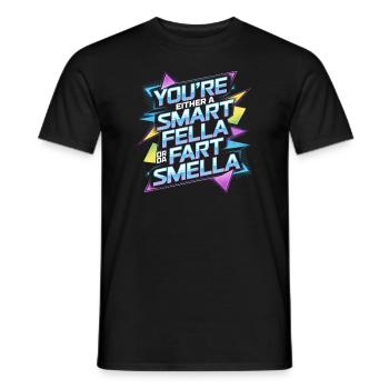 Vous êtes soit un gars intelligent, soit un pète - T-shirt homme - noir - Devant - AI Model Male 178 light (178cm)