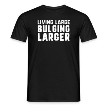 Living, big, plump, bigger, funny, raunchy, f - Men's T-Shirt - black - Front - AI Model Male 178 light (178cm)