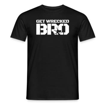 Get Wrecked Bro Wrestler Trash Talk Wre - T-shirt homme - noir - Devant - AI Model Male 178 light (178cm)