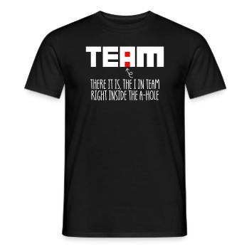 Das Ich im Team, lustiger sarkastischer Büro-Hum - Männer T-Shirt - Schwarz - Vorne - AI Model Male 178 light (178cm)