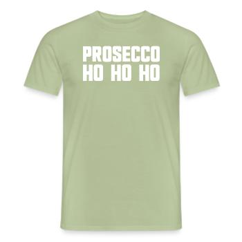 Prosecco Ho Ho Ho Weihnachtsfeier-Prosecco - Männer T-Shirt - Sage - Vorne - AI Model Male 178 light (178cm)