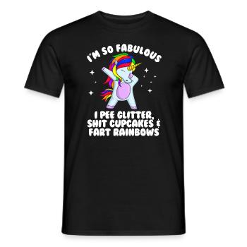 Je suis si fabuleux licorne sarcasme femme oeuf - T-shirt homme - noir - Devant - AI Model Male 178 light (178cm)