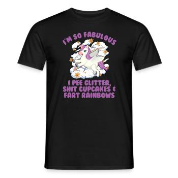 Je suis si fabuleux licorne sarcasme femme oeuf - T-shirt homme - noir - Devant - AI Model Male 178 light (178cm)
