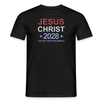 Jesus Christus 2028 Die einzige Hoffnung für Ameri - Männer T-Shirt - Schwarz - Vorne - AI Model Male 178 light (178cm)
