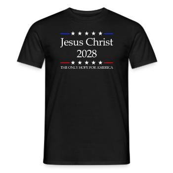 Jesus Christus 2028 Die einzige Hoffnung für Ameri - Männer T-Shirt - Schwarz - Vorne - AI Model Male 178 light (178cm)