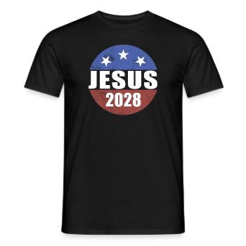 Jésus 2028 Cadran Choisissez Jésus - T-shirt homme - noir - Devant - AI Model Male 178 light (178cm)