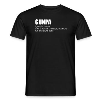 Gunpa Definition Lustiger Gun Opa Vatertag - Männer T-Shirt - Schwarz - Vorne - AI Model Male 178 light (178cm)