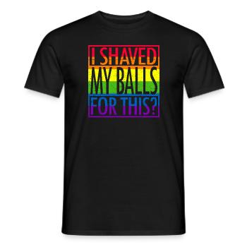 Je me suis rasé les couilles pour ça - T-shirt homme - noir - Devant - AI Model Male 178 light (178cm)