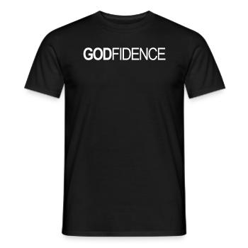 Godfidence Vertrauen in Gott Christlicher Gläubige - Männer T-Shirt - Schwarz - Vorne - AI Model Male 178 light (178cm)